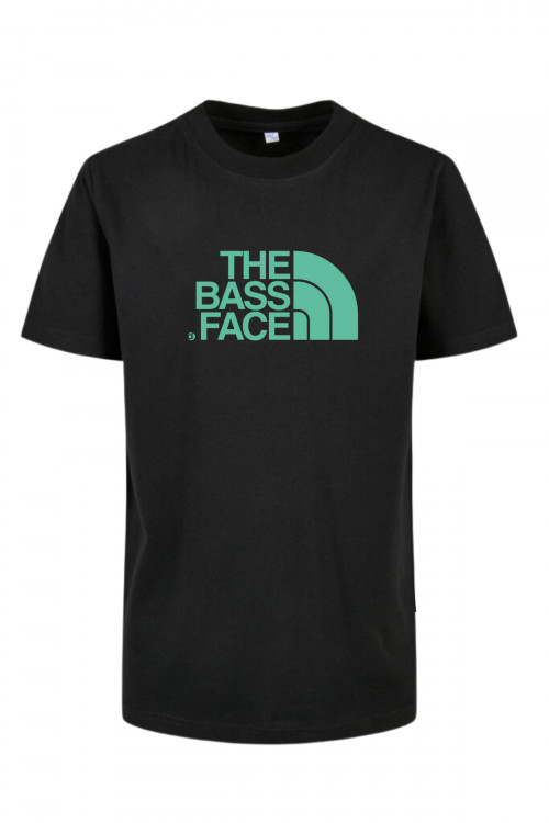 T-SHIRT THE BASS FACE PARODY BY DNBWEAR BLACK UNI